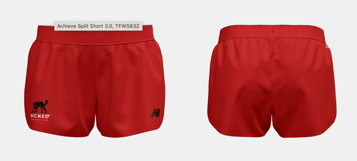 Wicked Running Club - Achieve Split Short Women's (TFWS832)