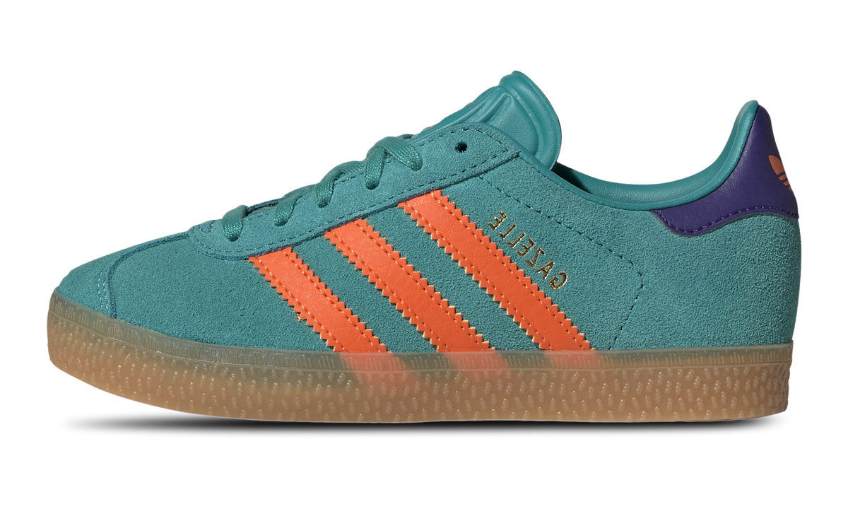 Gazelle PS "Pure Teal Impact Orange Collegiate Purple" JR5946