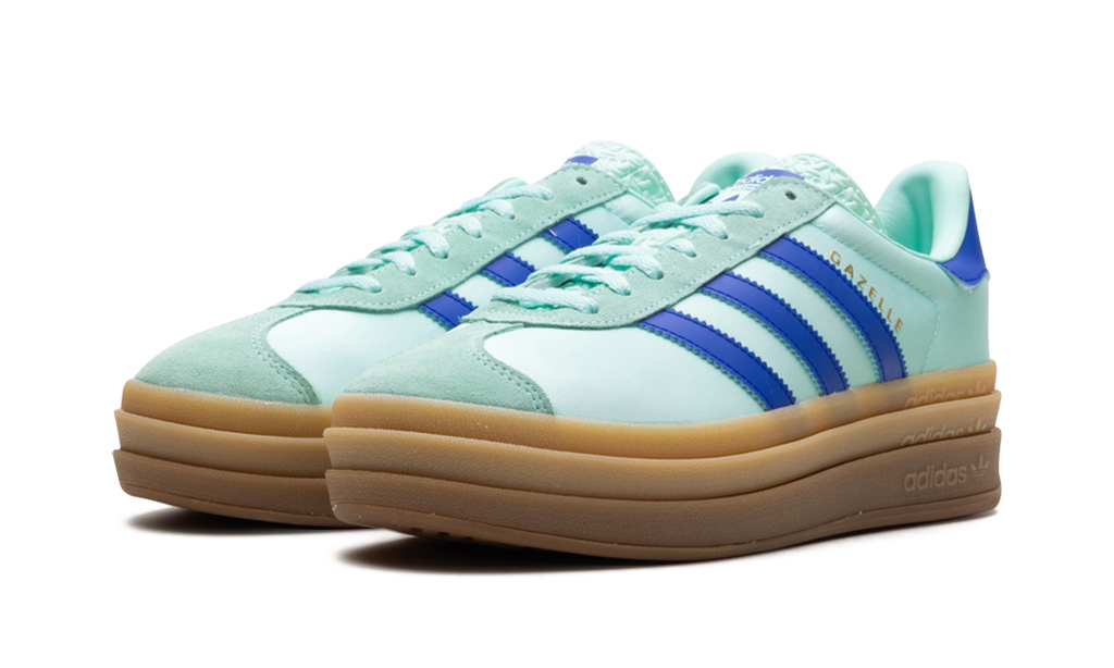 Gazelle Bold WMNS "Clear Mint Lucid Blue Gold Metallic" JI2702